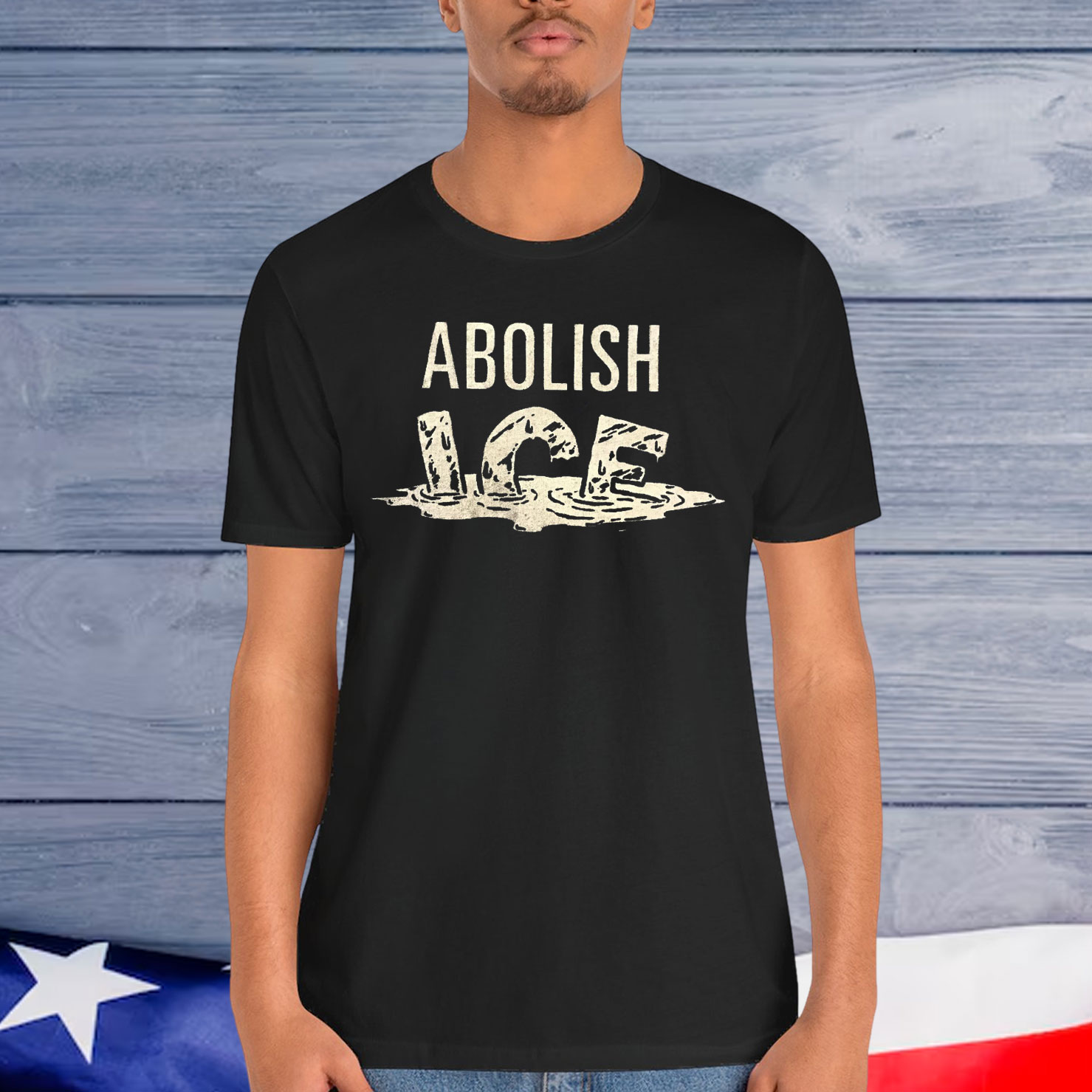 ABOLISH ICE Patch T-Shirt
