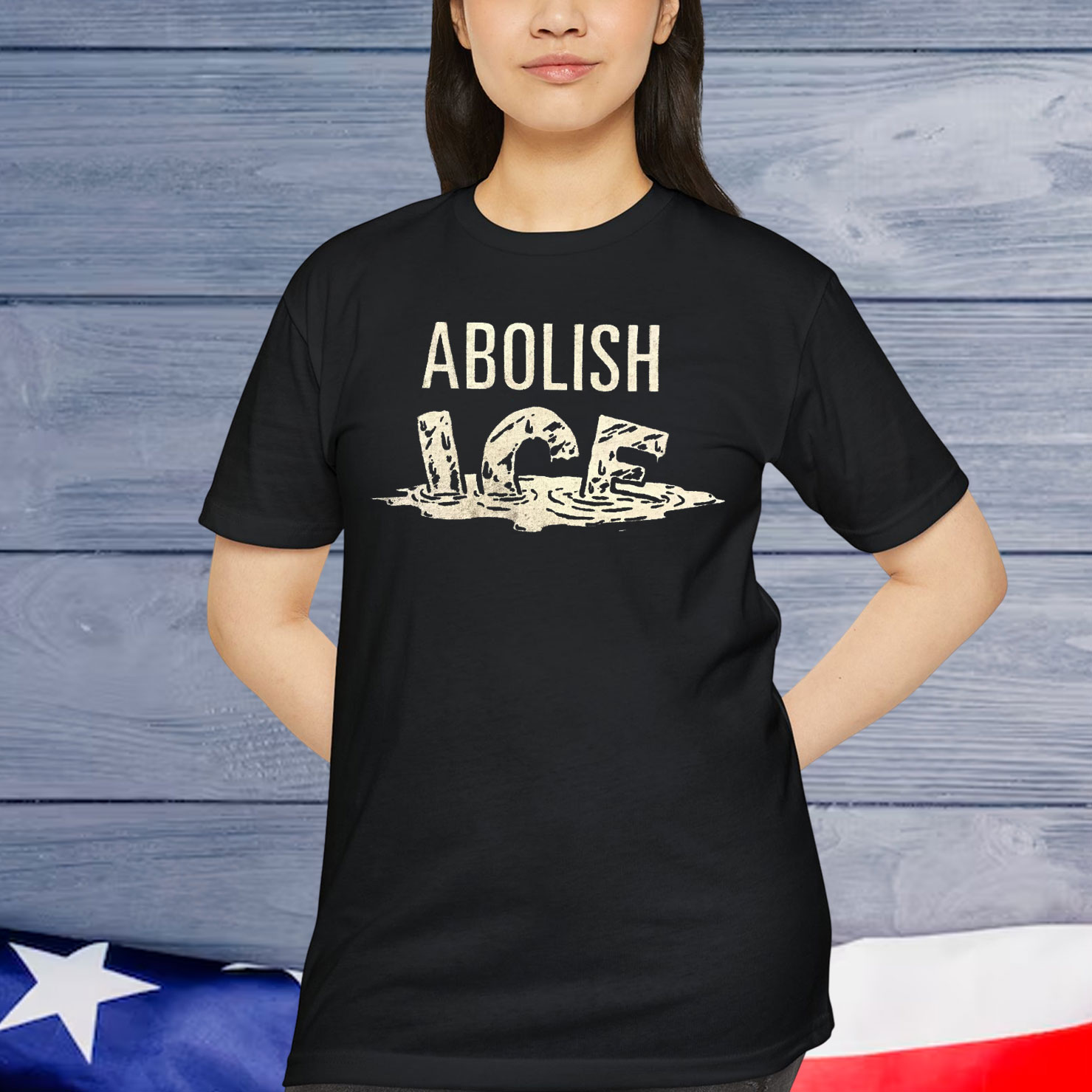 ABOLISH ICE Patch T-Shirt