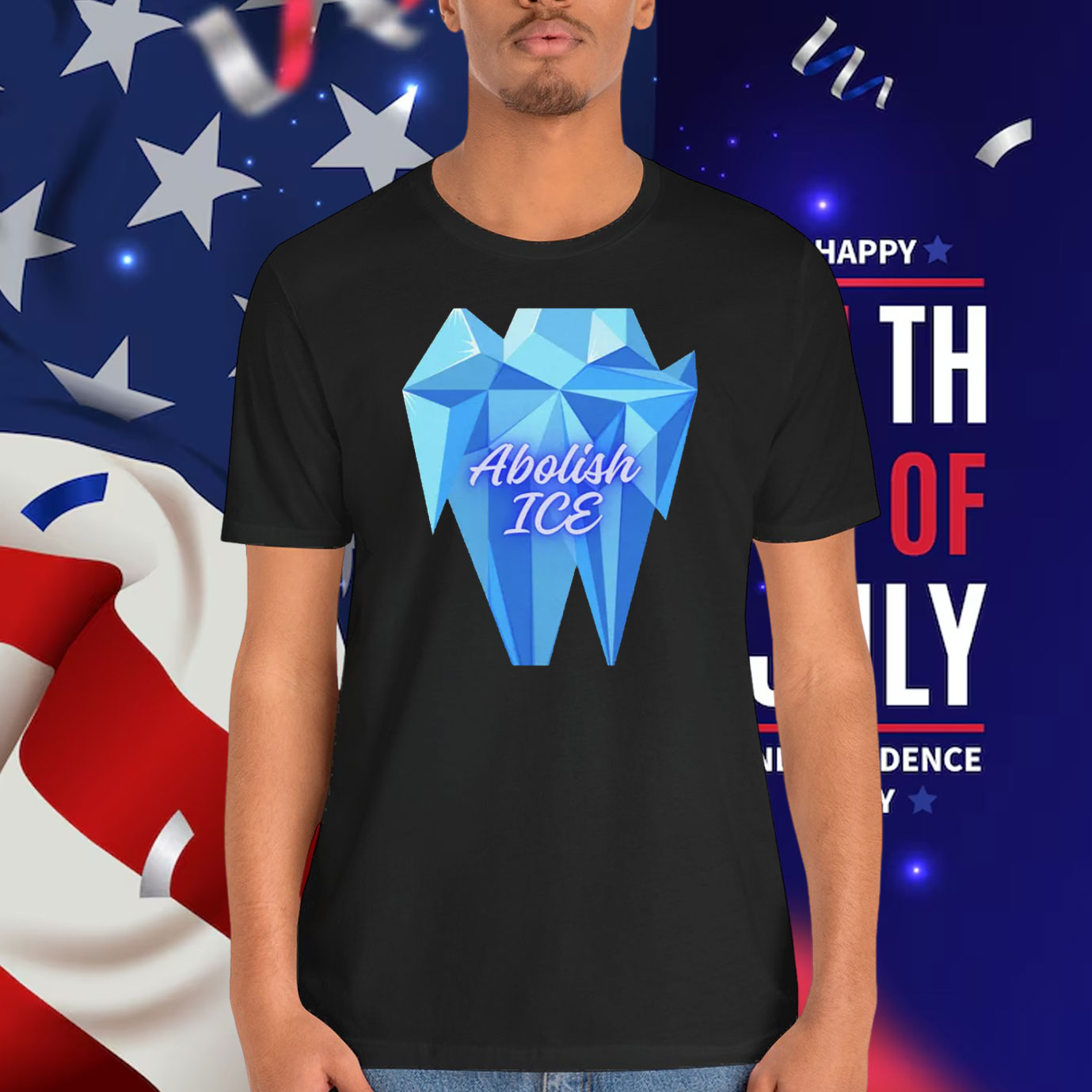 Abolish ICE Blue Iceberg Shirt