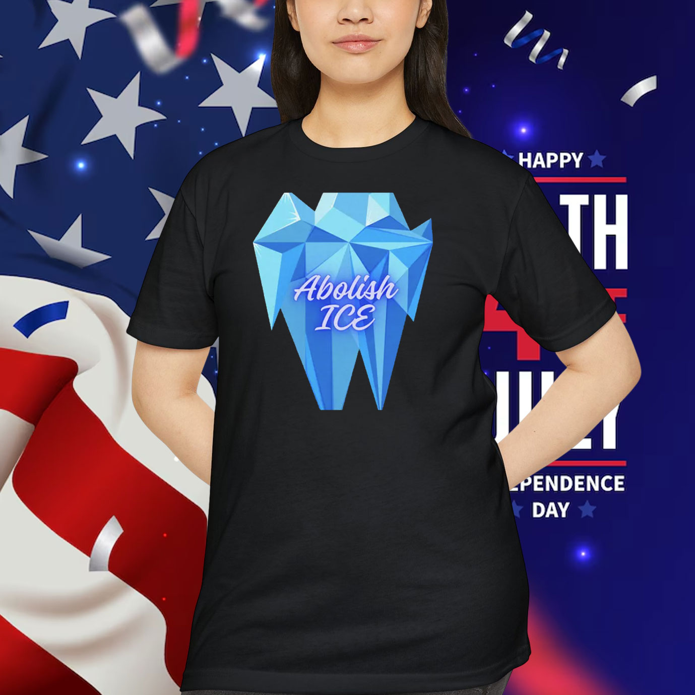 Abolish ICE Blue Iceberg Shirt