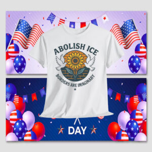 Abolish ICE Borders Are Imaginary Shirt