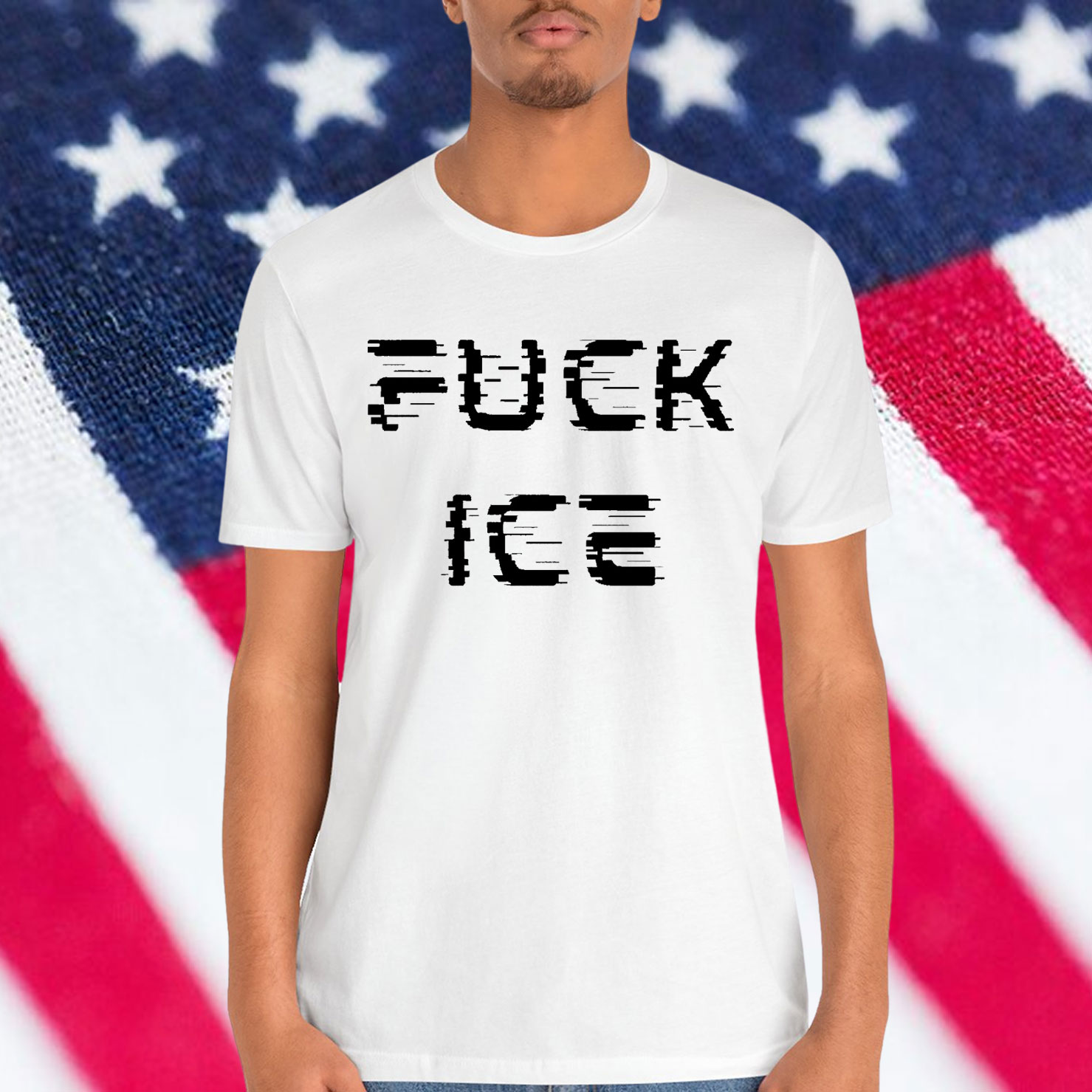 Abolish ICE Glitch T-Shirt