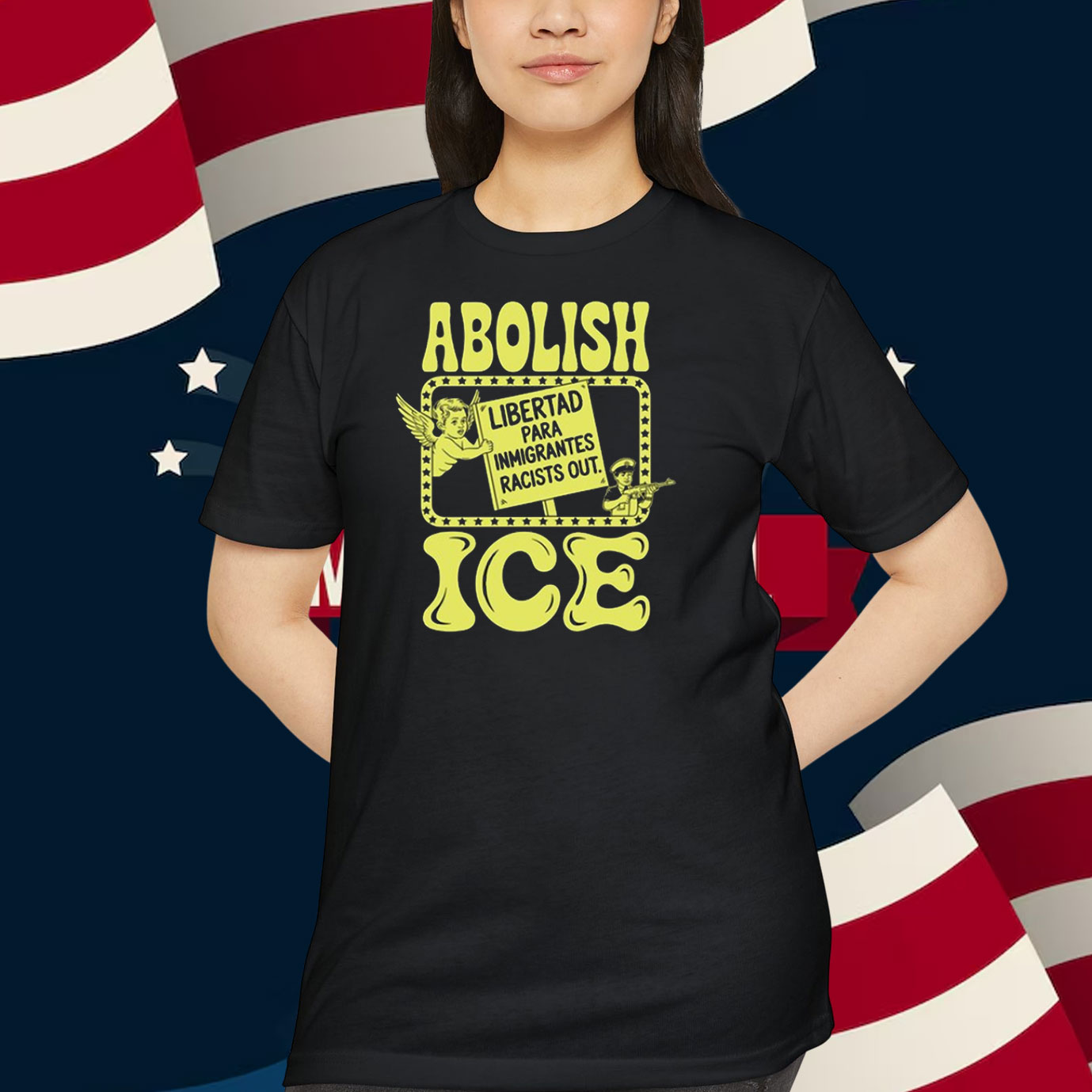 Abolish ICE Libertad Para Immigrant Racists Out Shirt