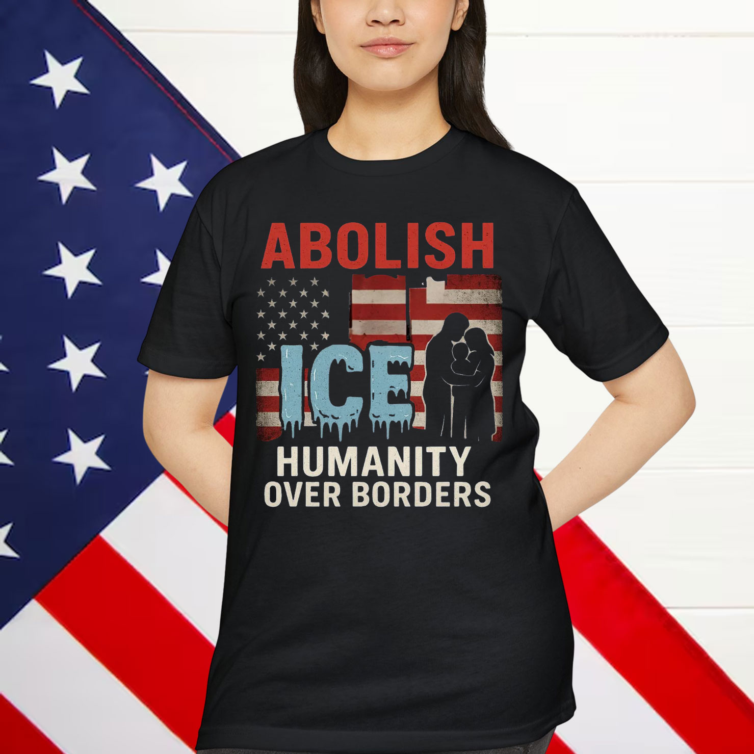 Abolish ICE No Human Is Illegal T-Shirt