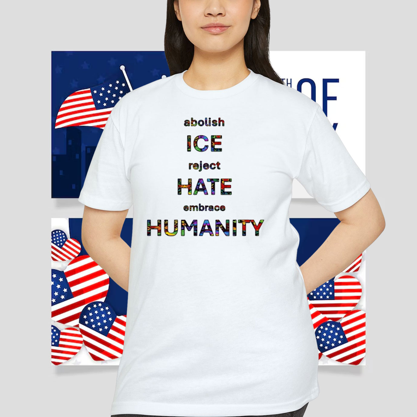 Abolish ICE Reject Hate Embrace Humanity Shirt