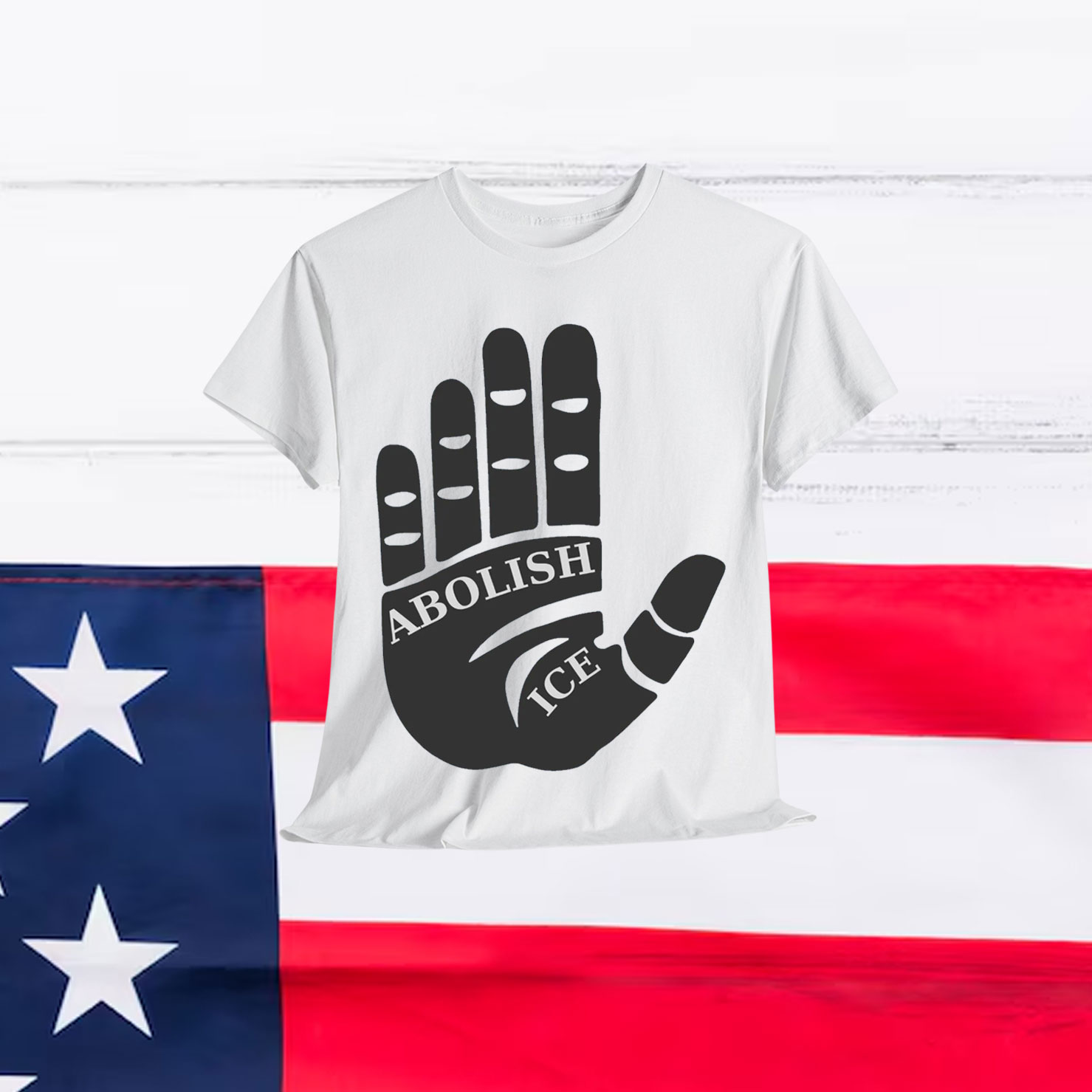 Abolish ICE Hand Protest Graphic T-Shirt