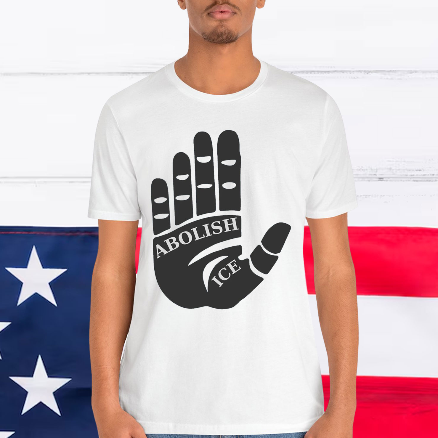 Abolish ICE Hand Protest Graphic T-Shirt