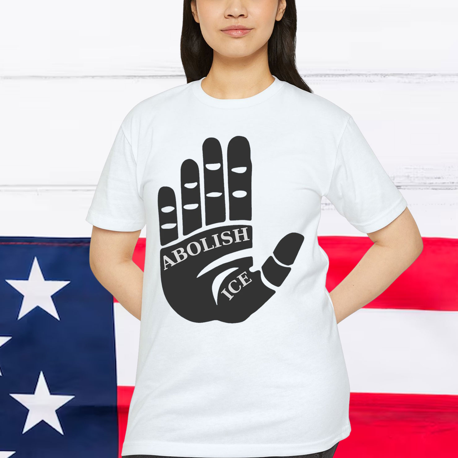 Abolish ICE Hand Protest Graphic T-Shirt