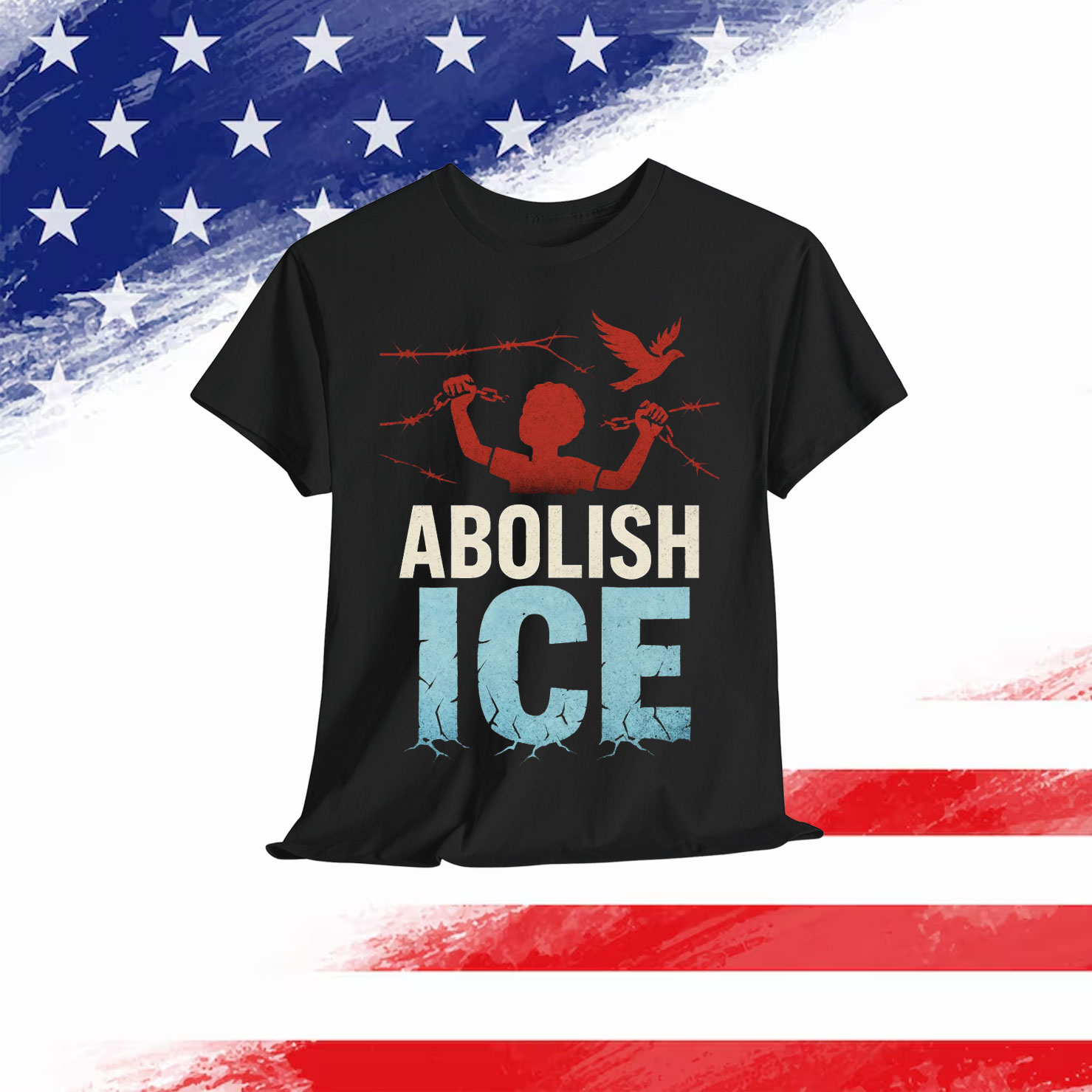 Abolish ICE No Human Is Illegal Immigrant T-Shirt