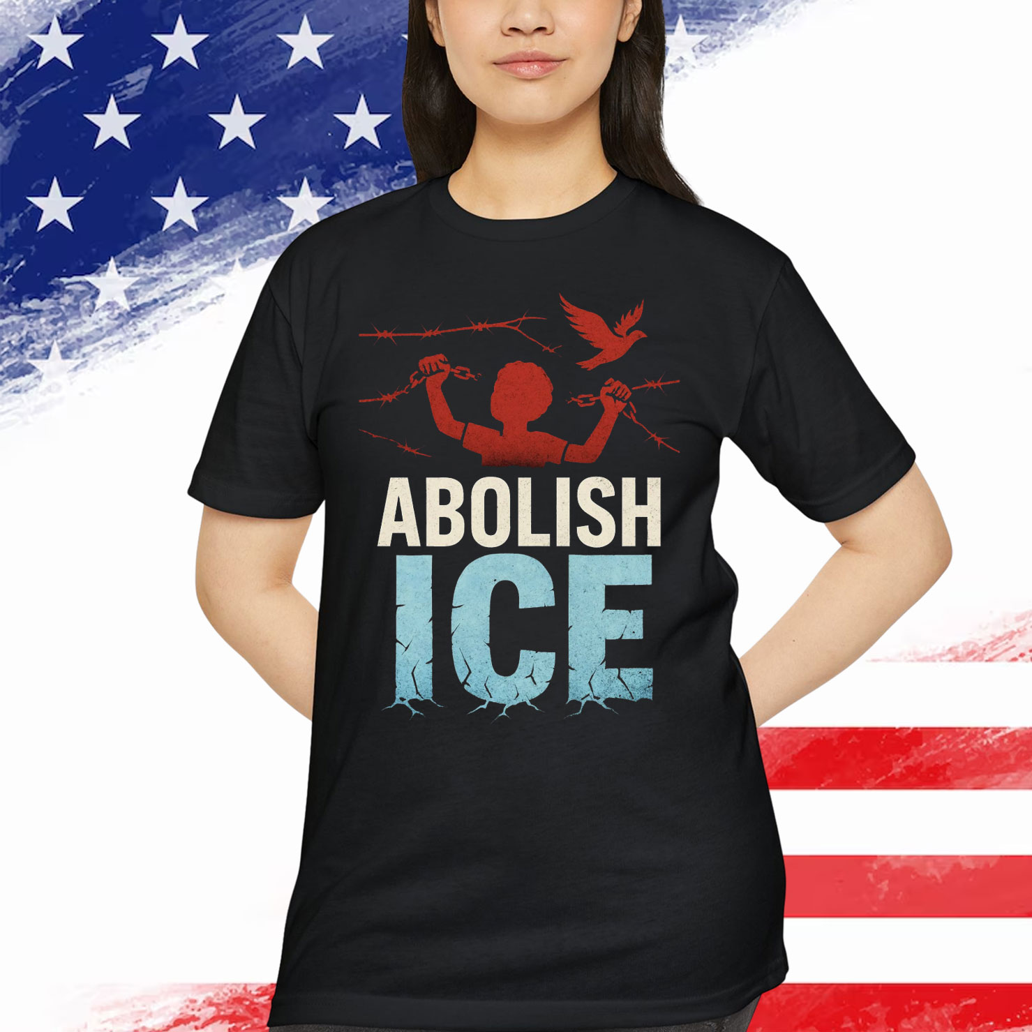 Abolish ICE No Human Is Illegal Immigrant T-Shirt