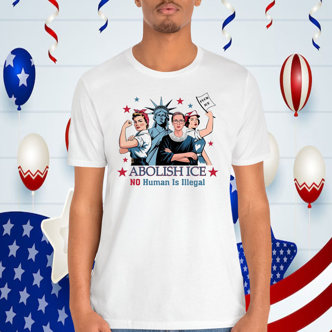 Abolish ICENo Human Is Illegal Fuck ICE Shirt