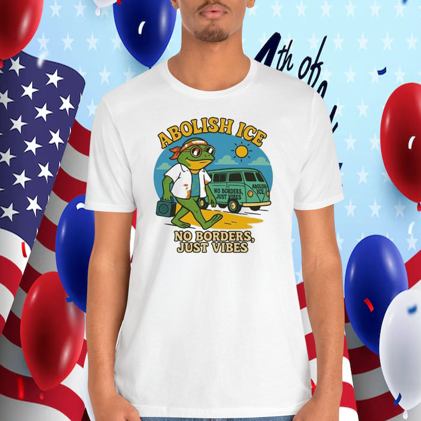 Abolish Ice No Borders, Just Vibes Shirt