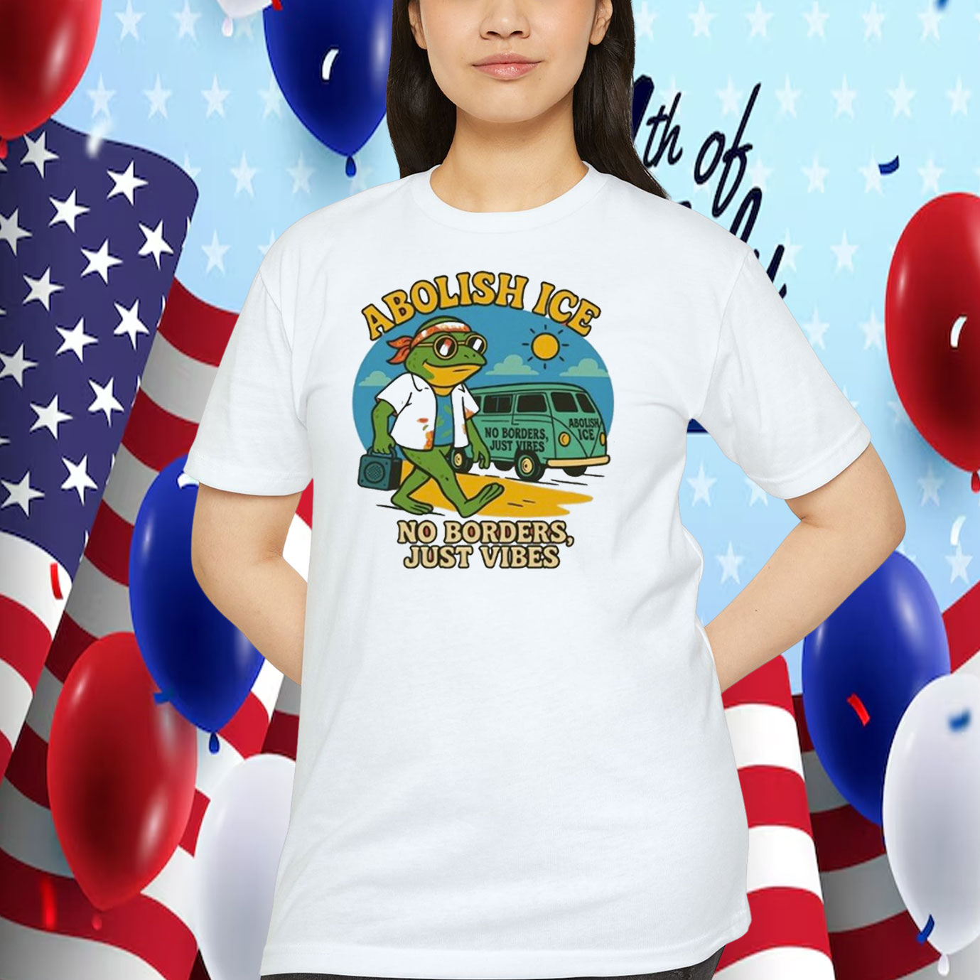 Abolish Ice No Borders, Just Vibes Shirt