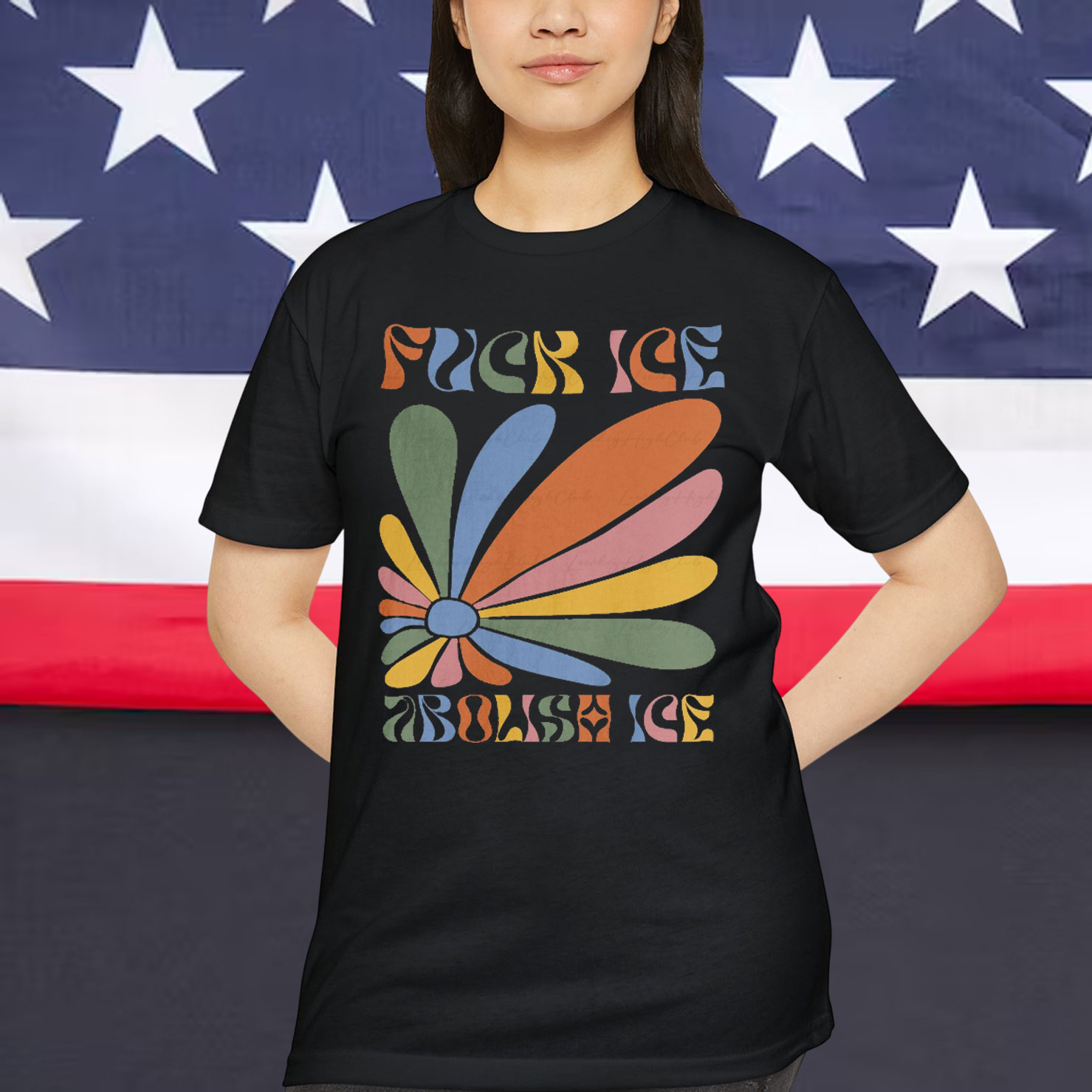Abolish Ice Retro Floral T-Shirt