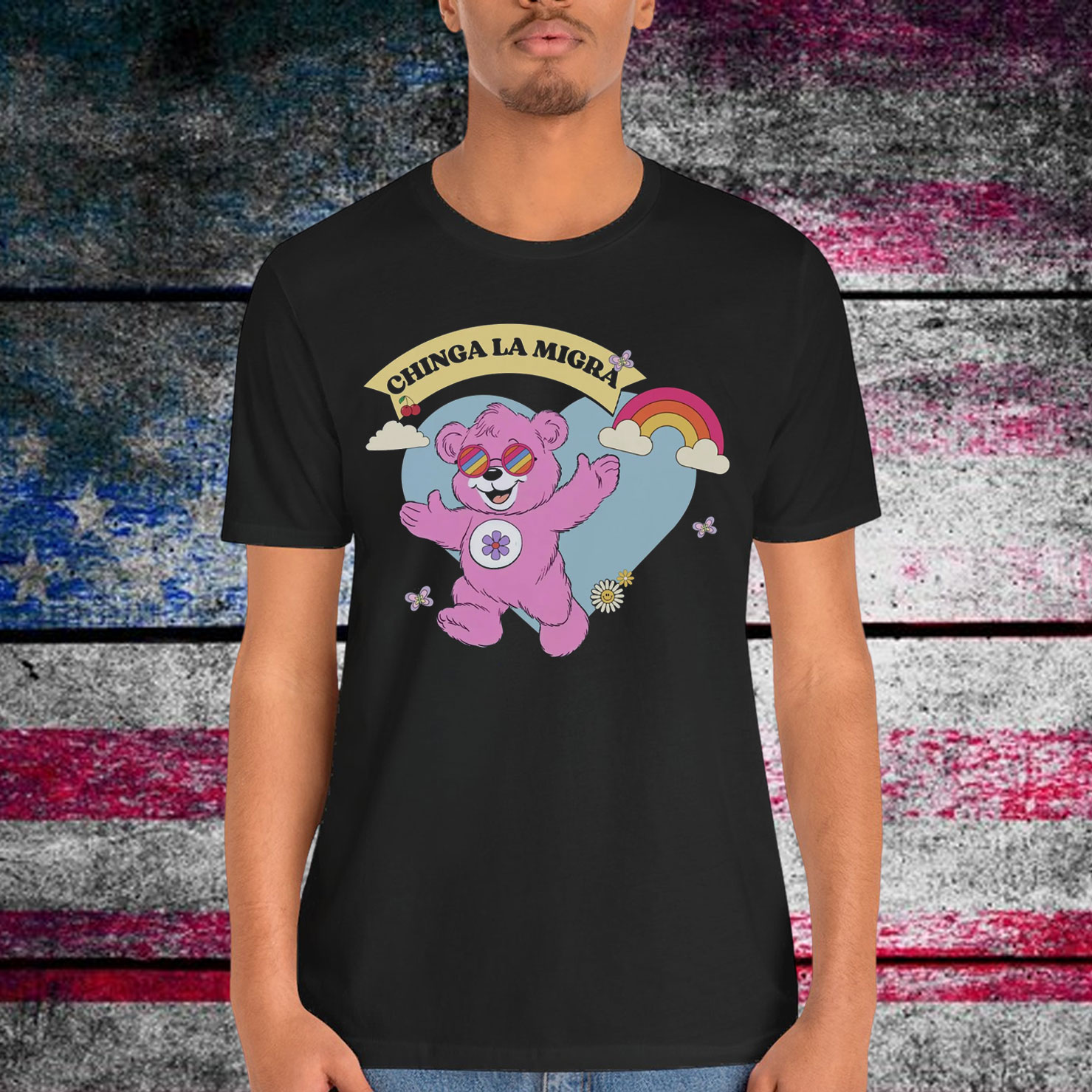 Chinga La Migra Groovy Retro T-Shirt