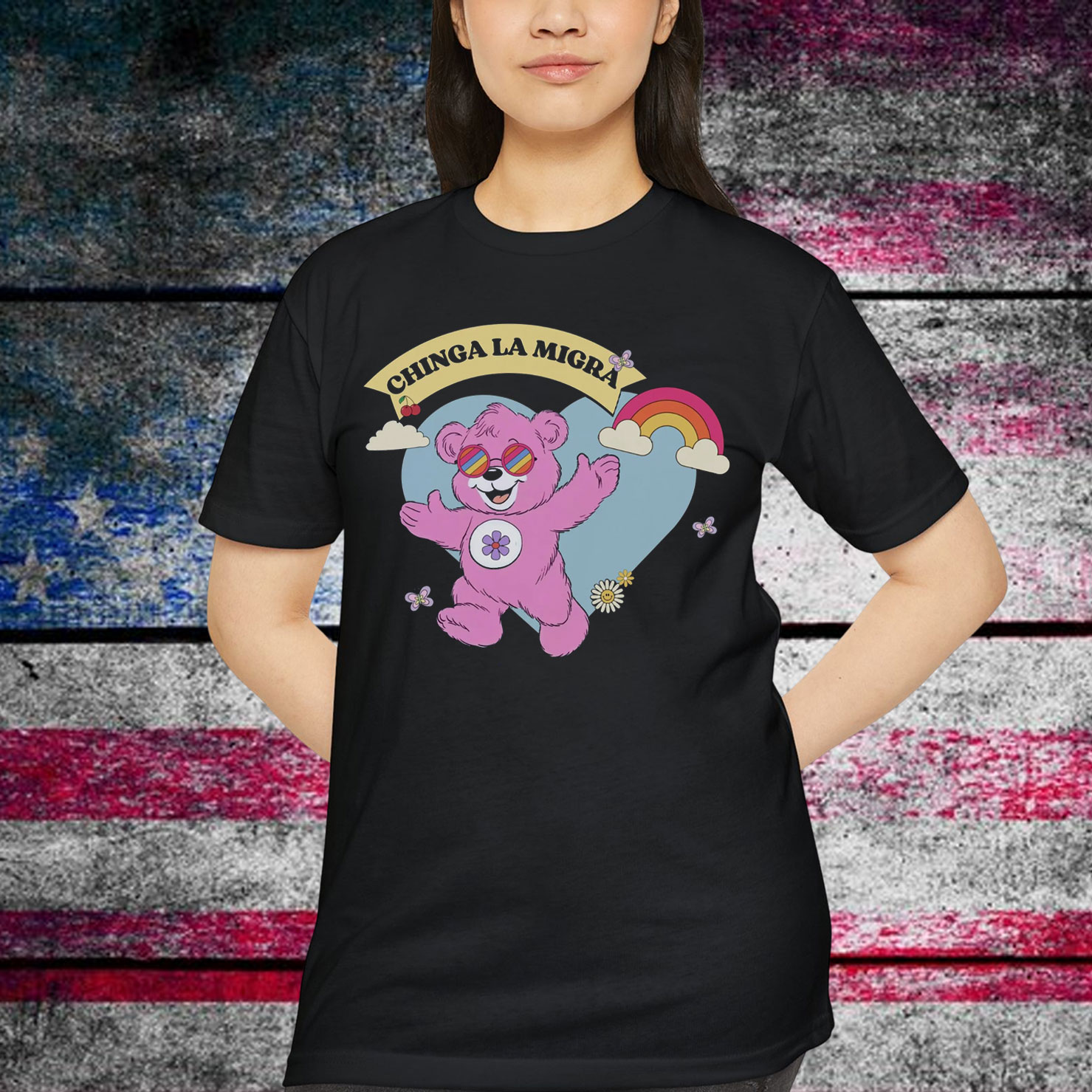 Chinga La Migra Groovy Retro T-Shirt