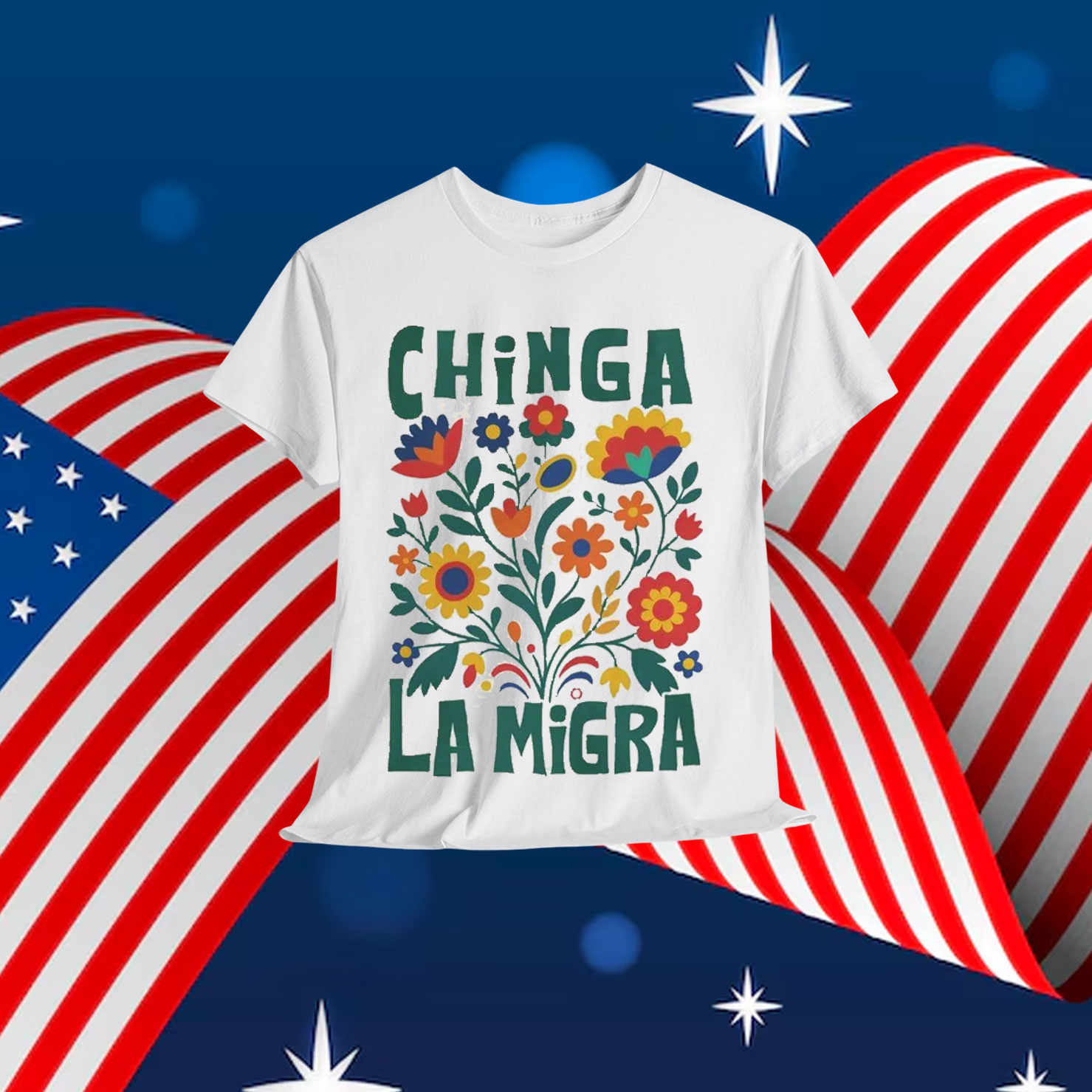 Chinga La Migra Abolish Ice Protest T-Shirt