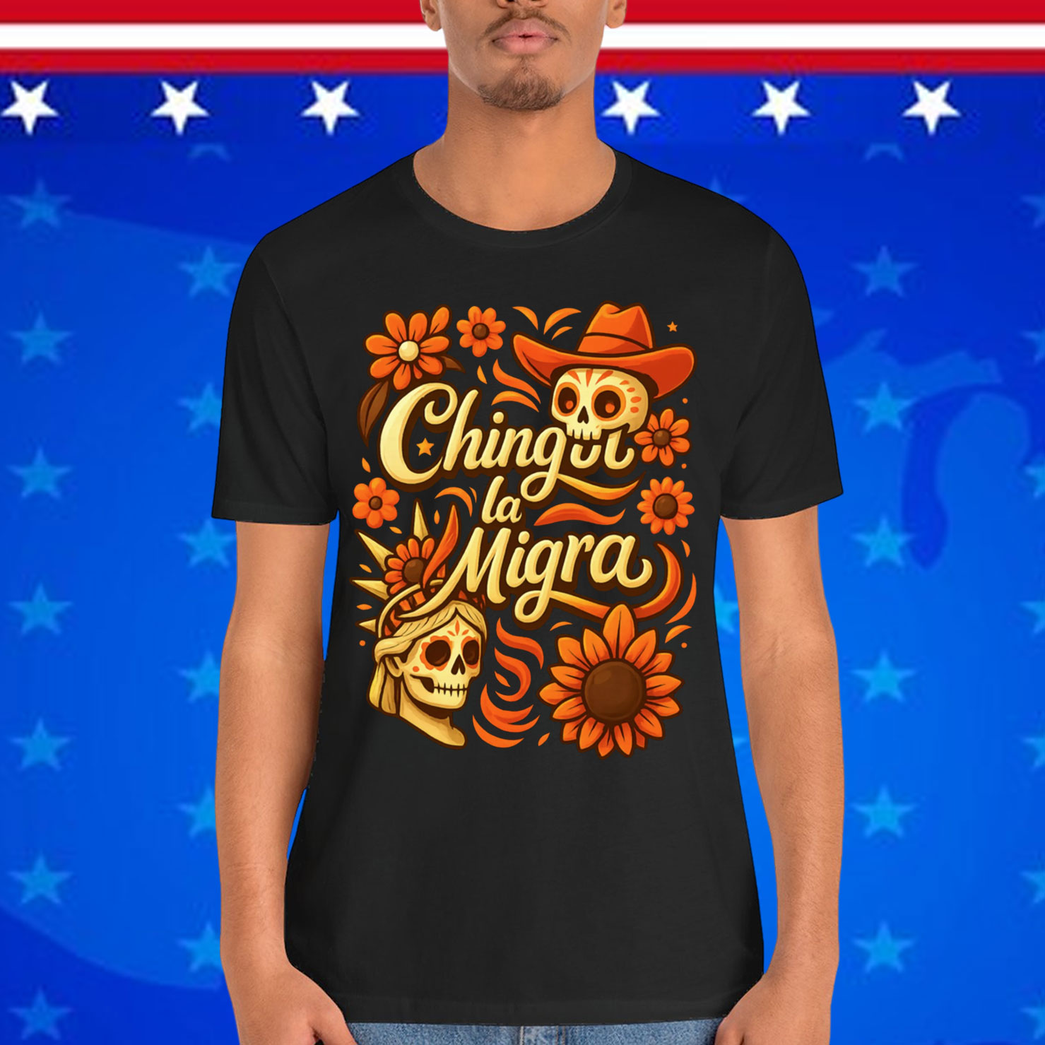 Chinga La Migra Liberal Protest Design Mexican Pride T-Shirt