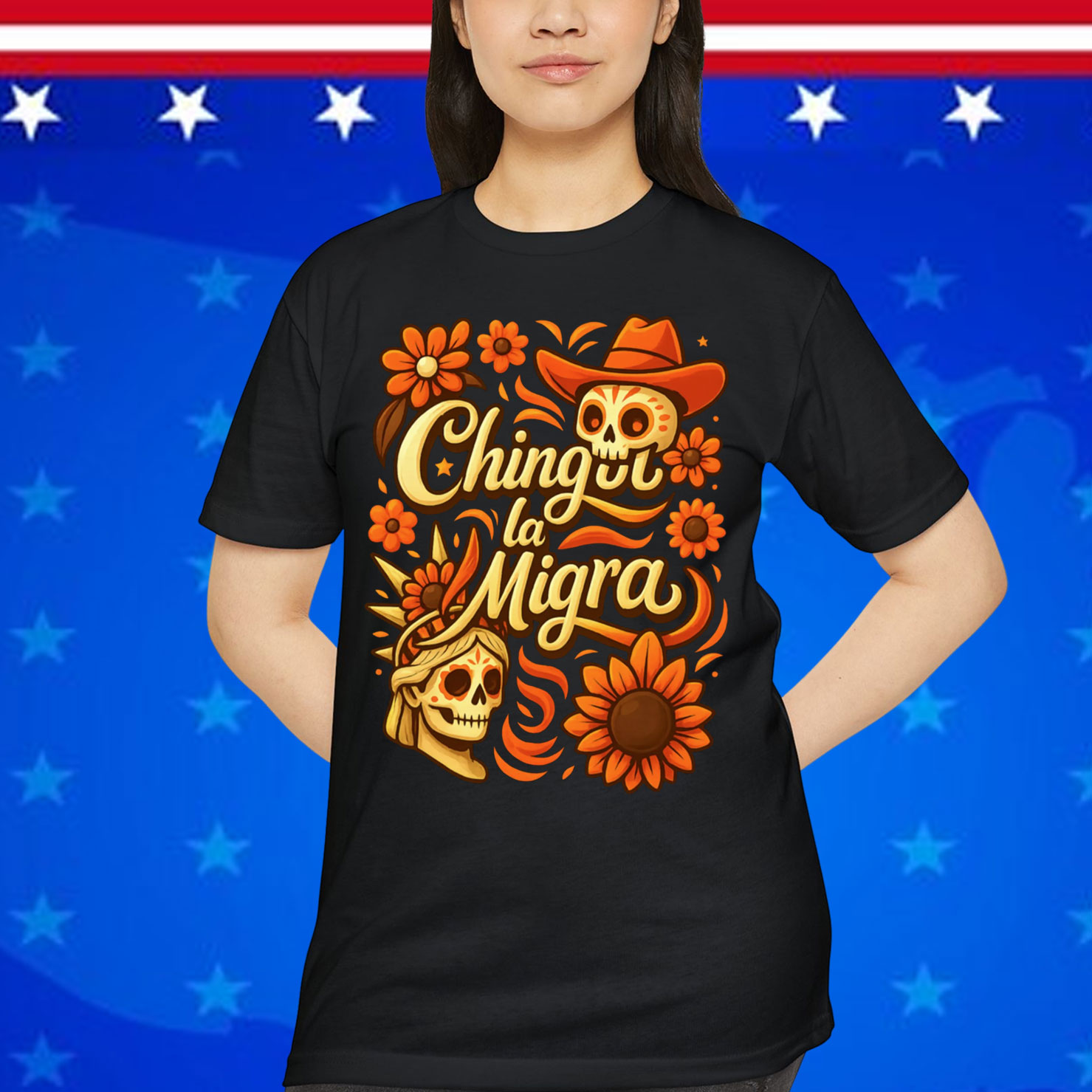 Chinga La Migra Liberal Protest Design Mexican Pride T-Shirt