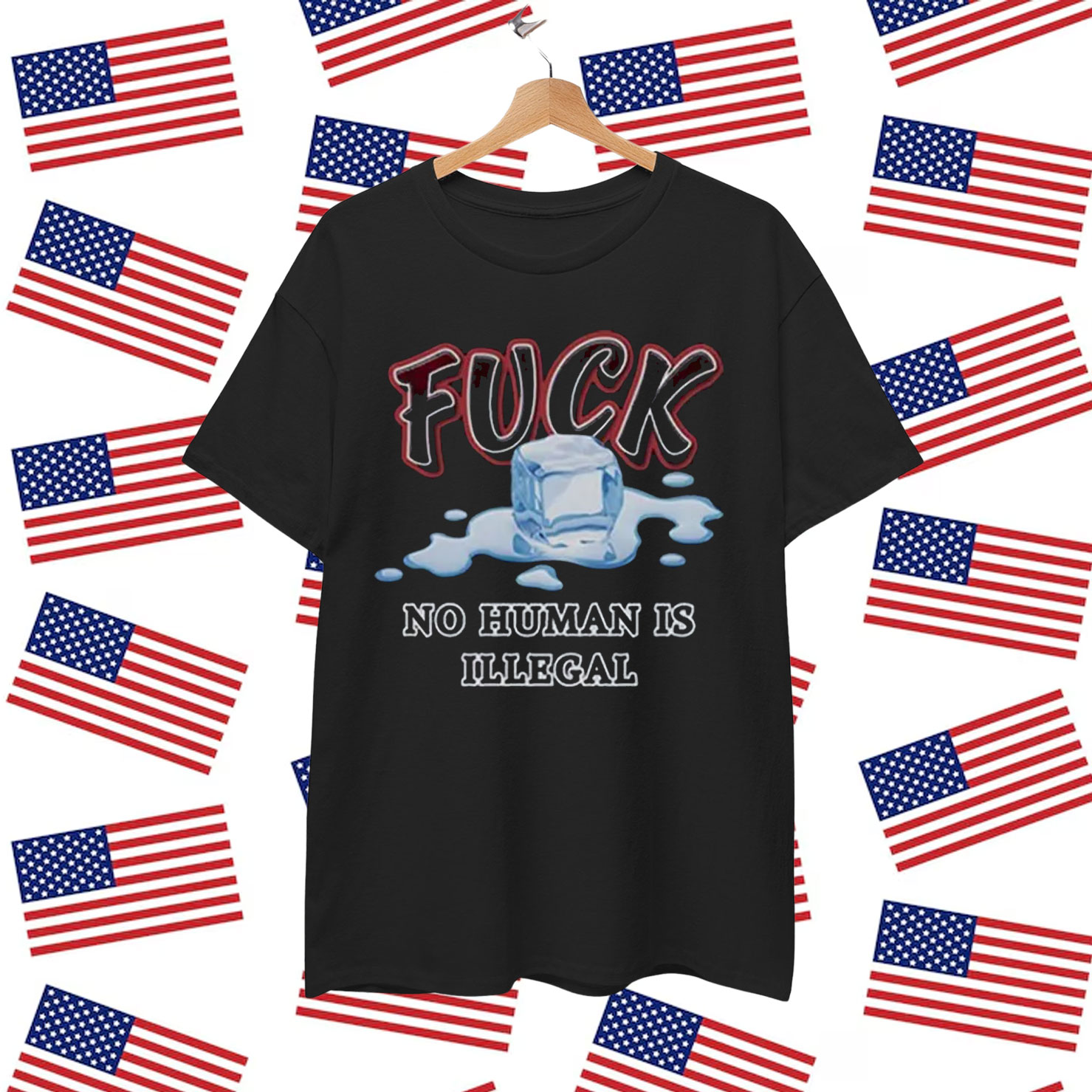 Fuck ICE No Human Is Illegal T-Shirt