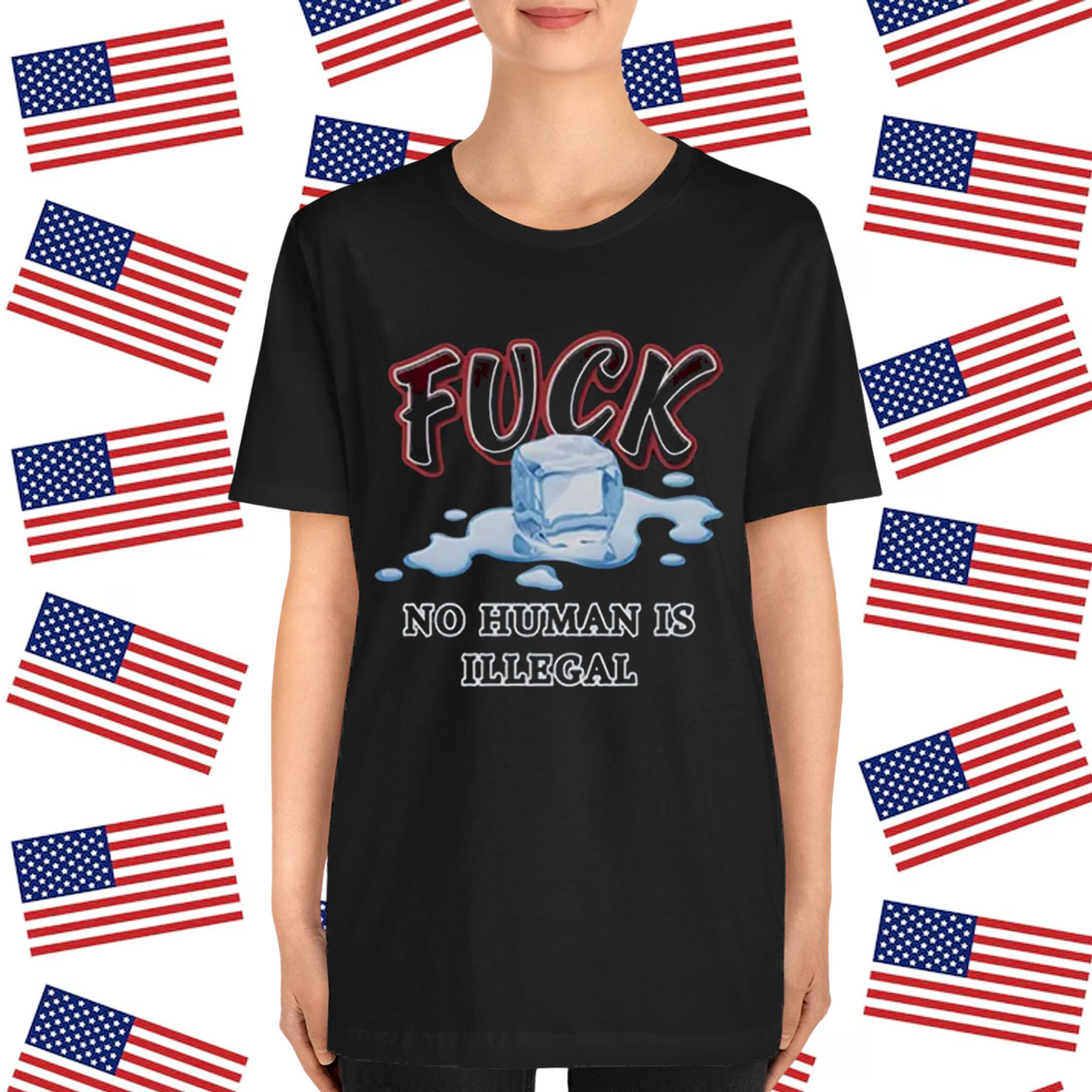 Fuck ICE No Human Is Illegal T-Shirt
