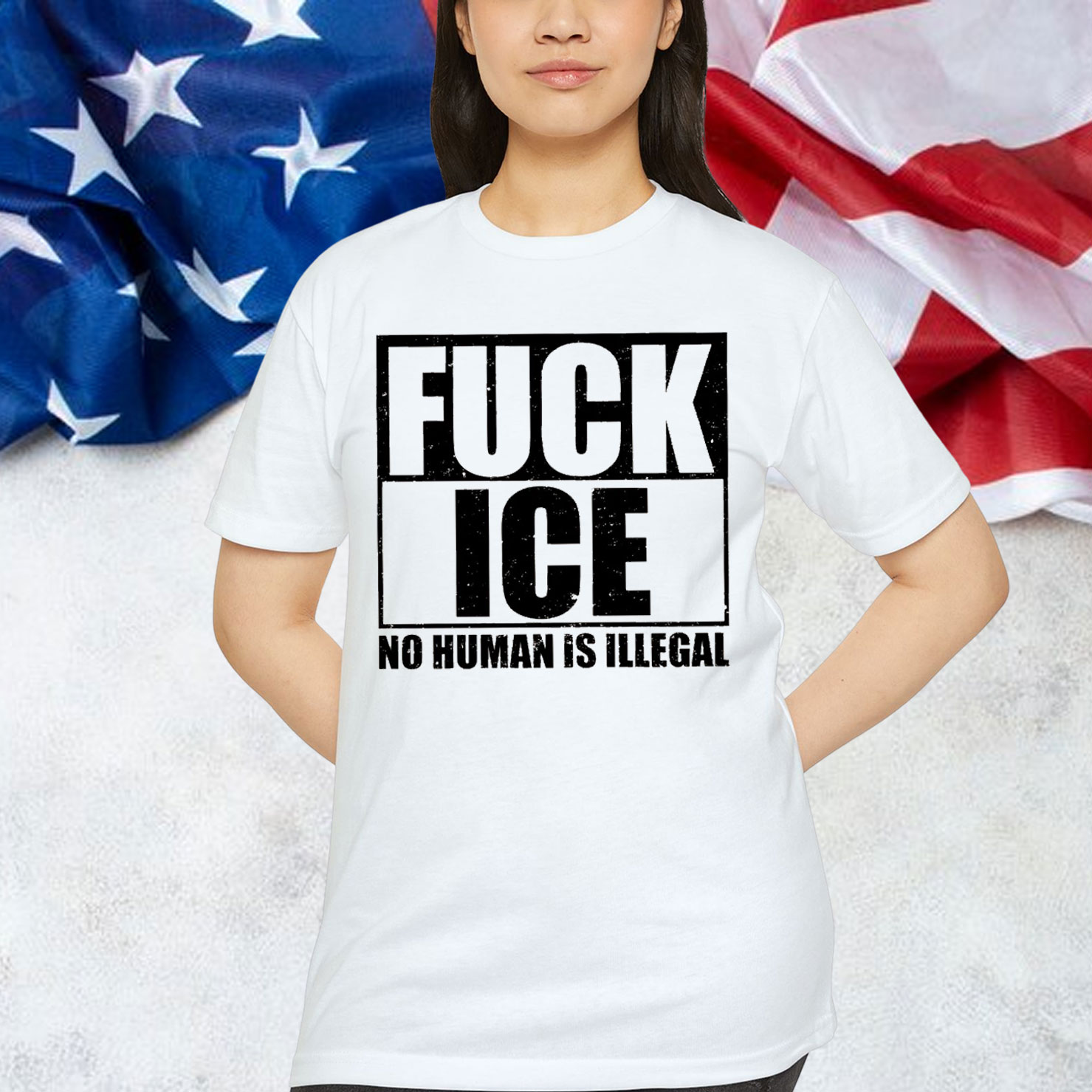 Fuck ICE No Human Is Illegal T-Shirt