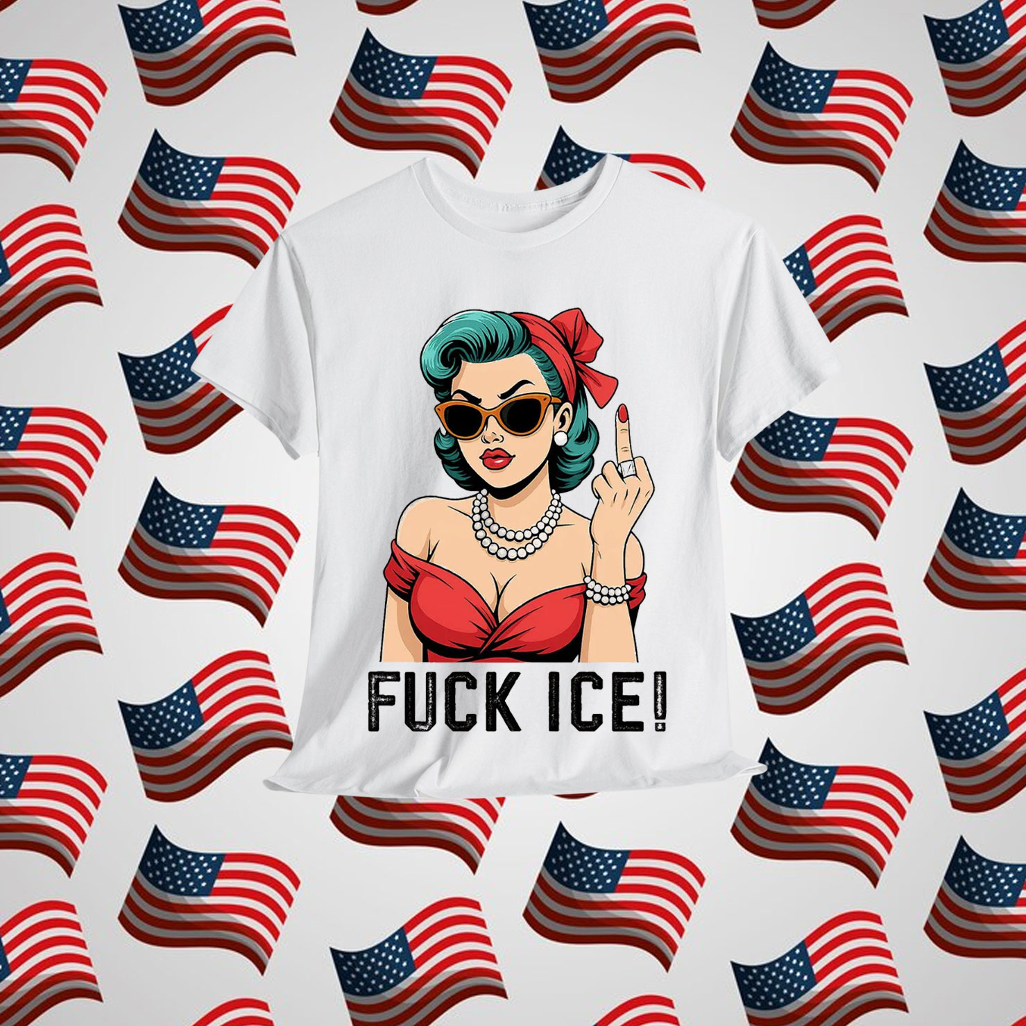 Fuck Ice Middle Fingers Anti Ice T-Shirt