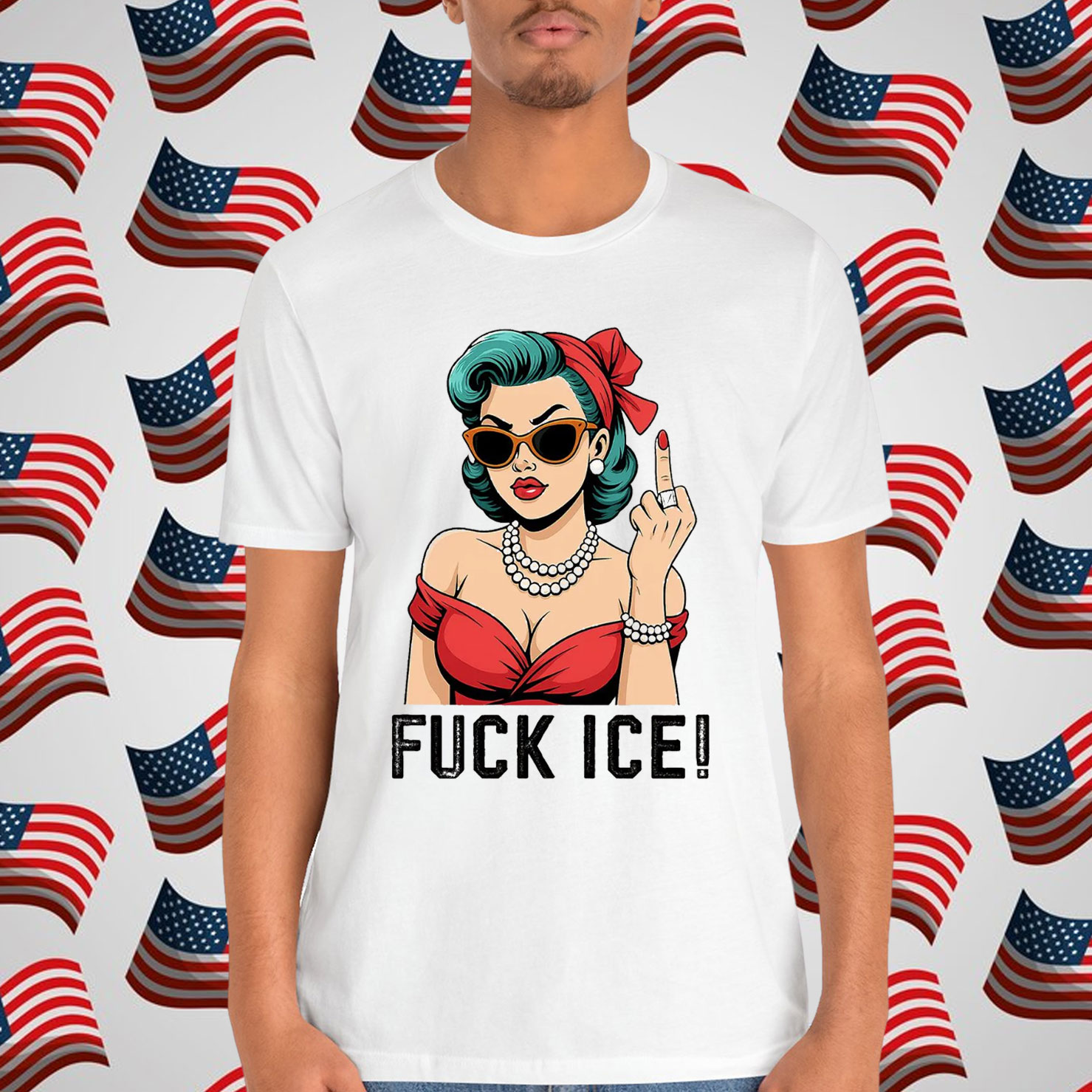 Fuck Ice Middle Fingers Anti Ice T-Shirt
