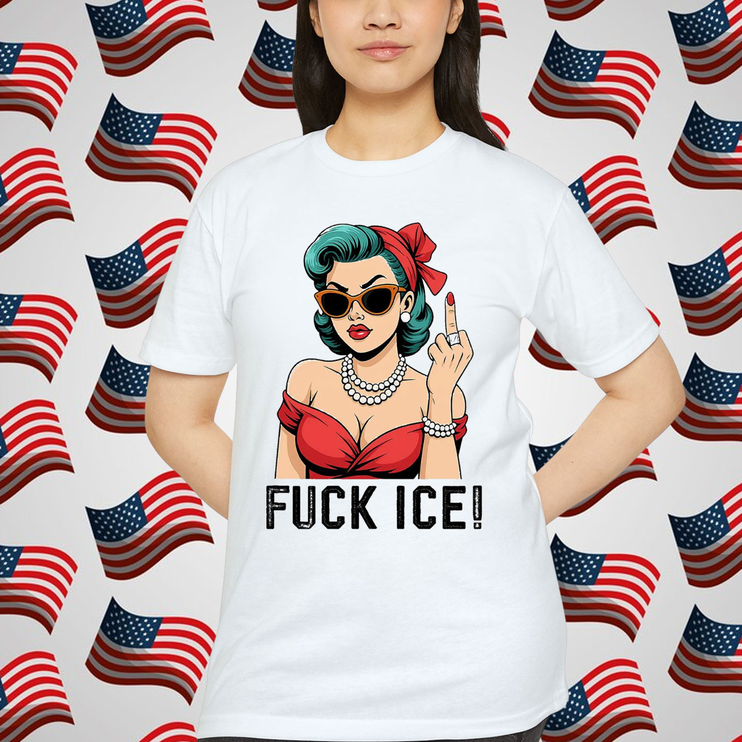 Fuck Ice Middle Fingers Anti Ice T-Shirt