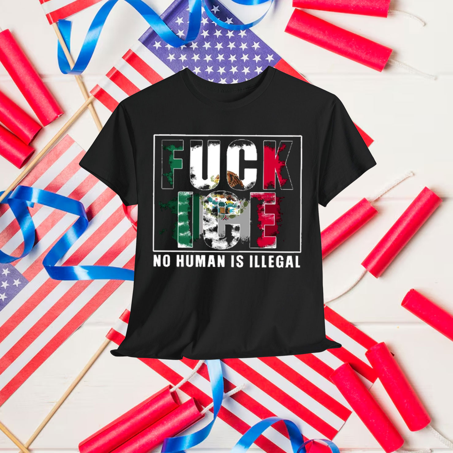 Fuck Ice No Human Is Illegal T-Shirt