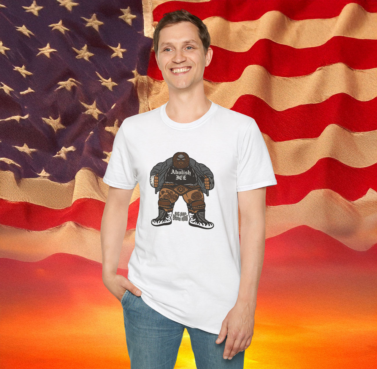 Mens Brody King Abolish Ice Shirt
