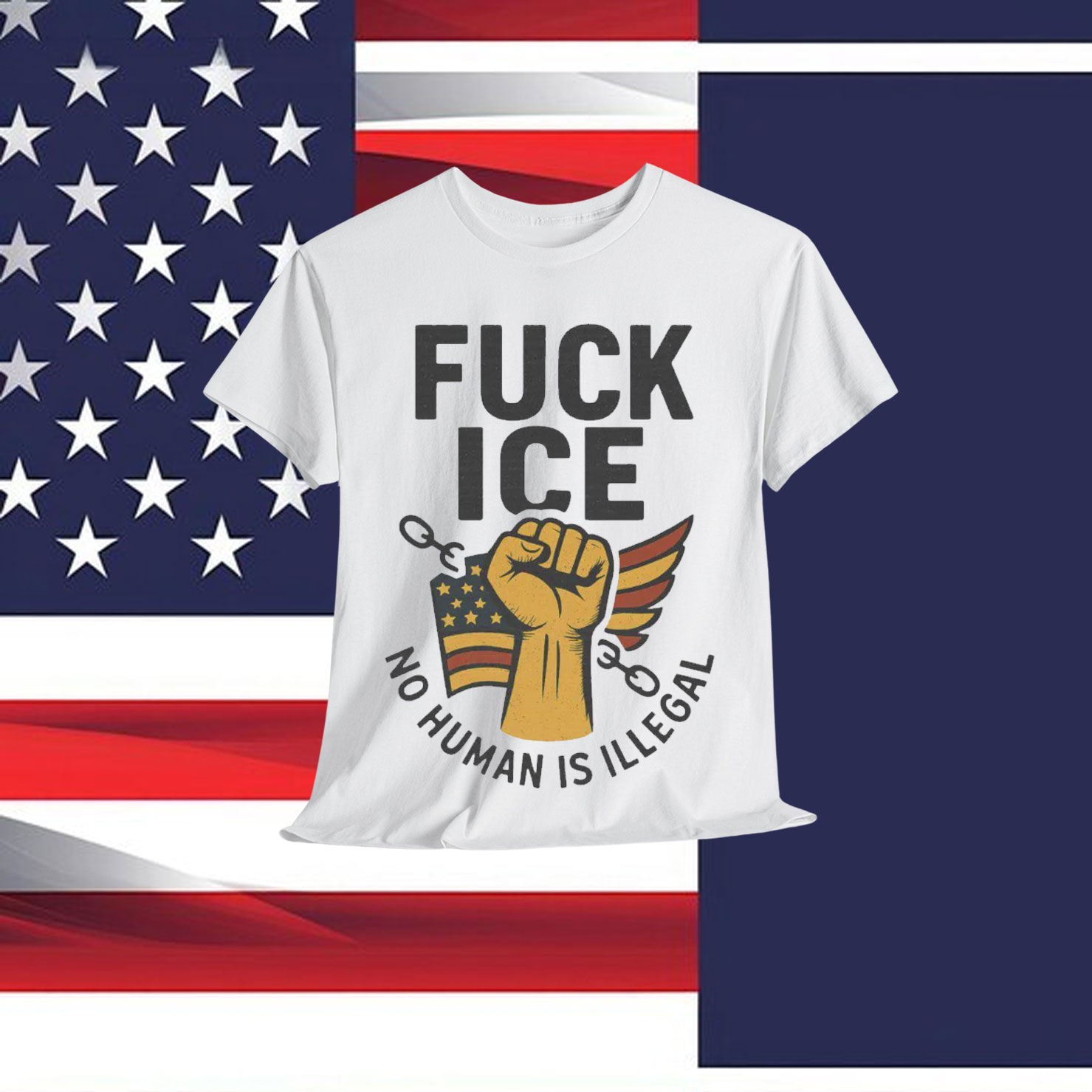 No Human Is Illegal Fuck ICE T-Shirt