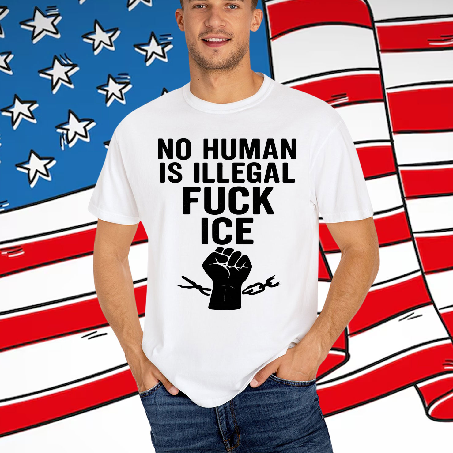 No Human Is Illegal T-Shirt