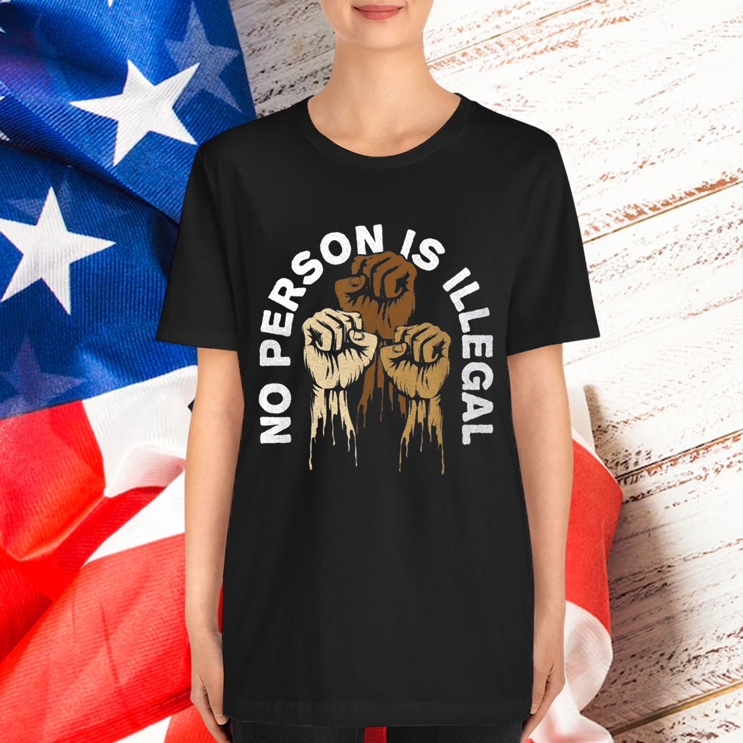 No Person Is Illegal Human Rights Immigrant Freedom T-Shirt