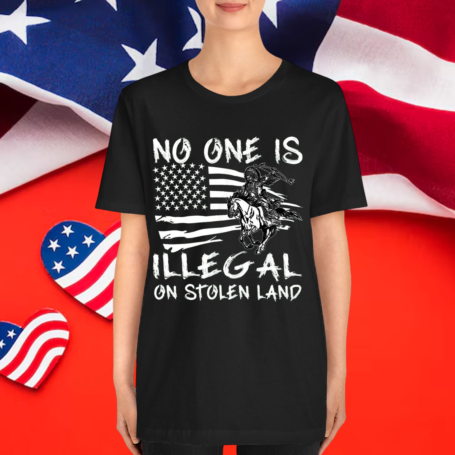 No One Is Illegal on Stolen Land T-Shirt
