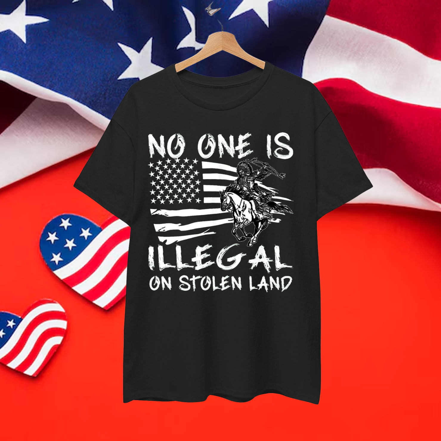 No One Is Illegal on Stolen Land T-Shirt