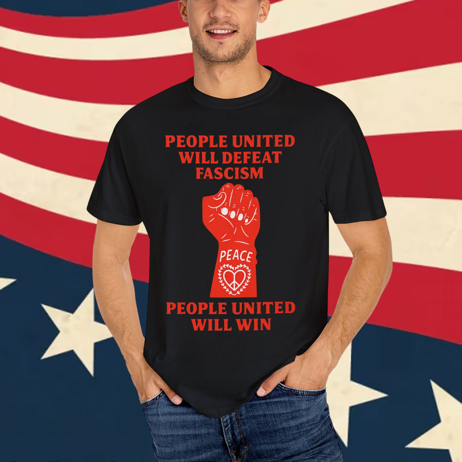People United Will Defeat Fascism & Abolish ICE T-Shirt