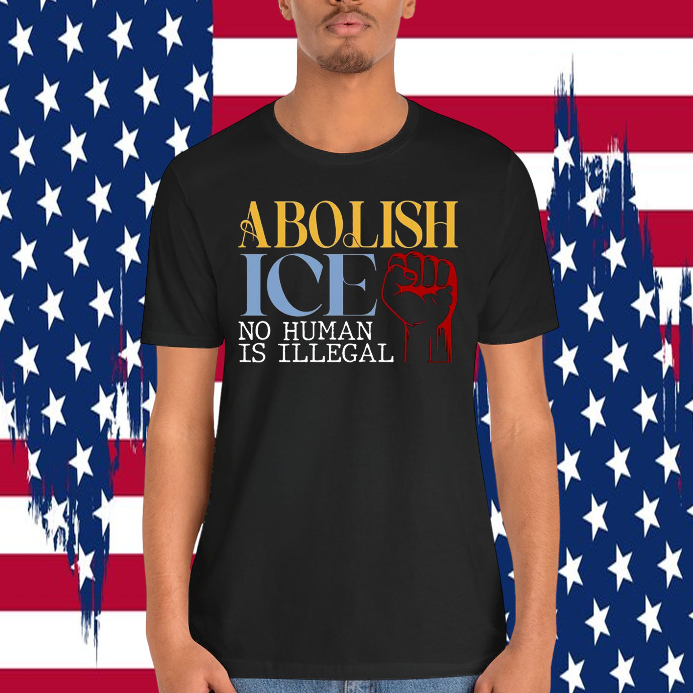Retro Abolish Ice No Human Is Illegal Shirt