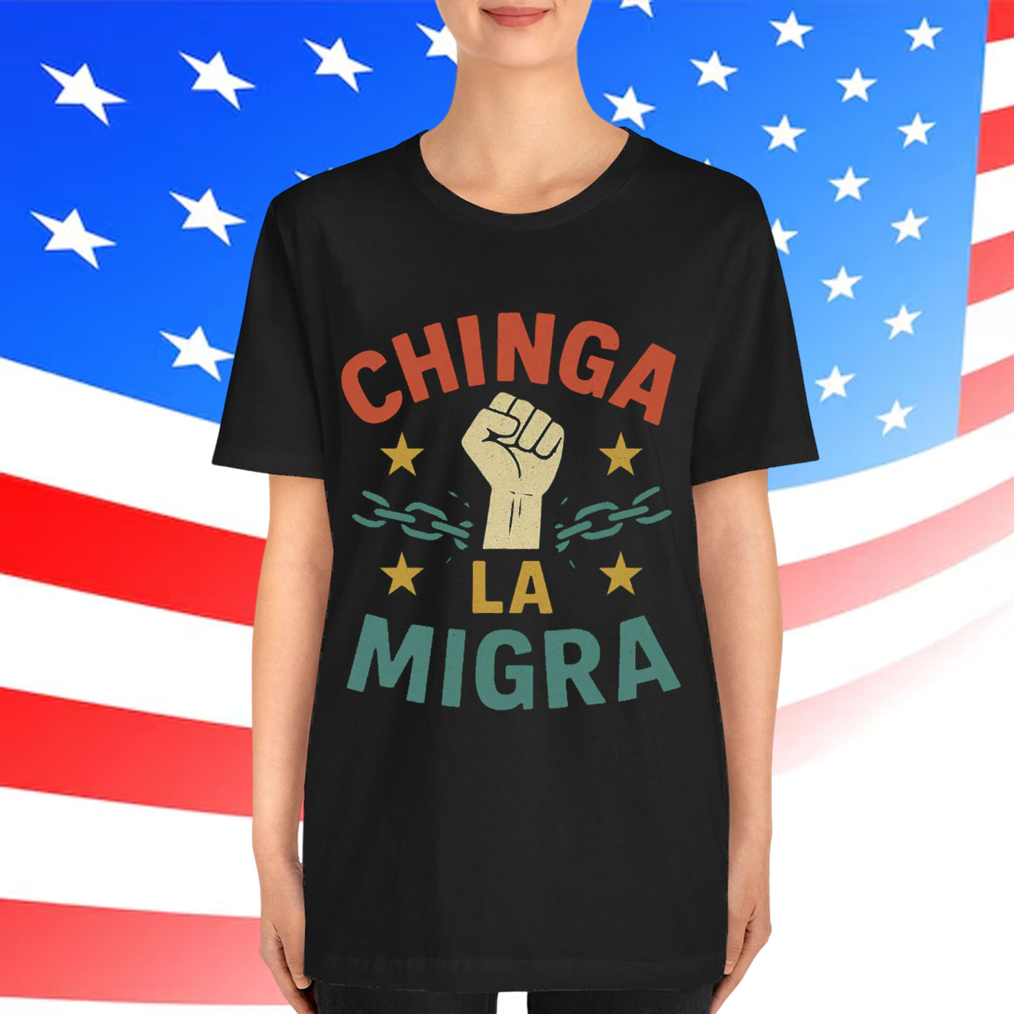 Retro Chinga La Migra T-Shirt