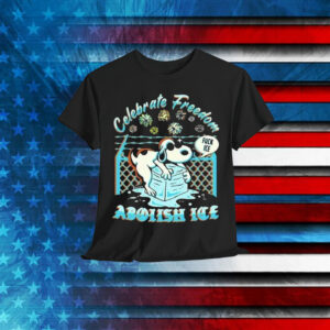 Snoopy The Peanuts Celebrate Freedom Abolish Ice Fuck T-Shirt