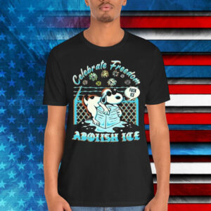 Snoopy The Peanuts Celebrate Freedom Abolish Ice Fuck T-Shirt
