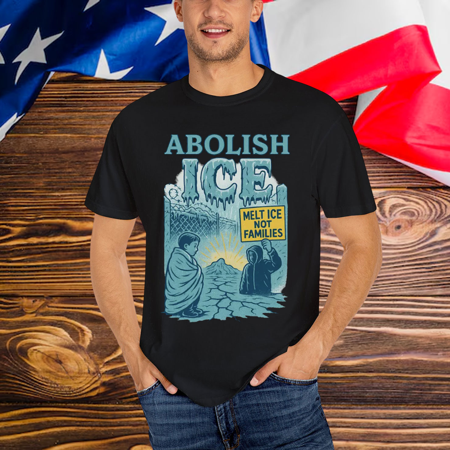 Abolish ICE Social T-Shirt