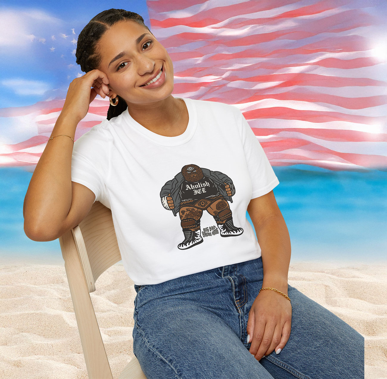 Womens Brody King Abolish Ice T-Shirt
