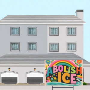 Abolish ICE Flowers Yard Sign