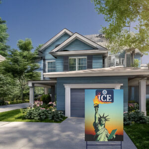 Abolish ICE Lady Stand Yard Sign