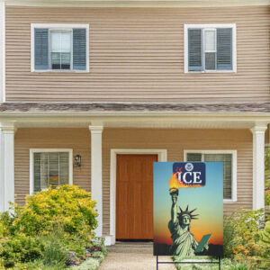 Abolish ICE Lady Stand Yard Sign