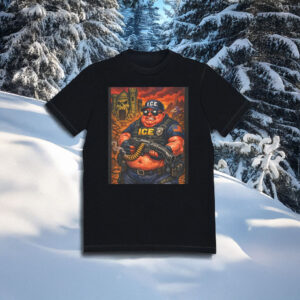 ICE cartoon cop illustration T-Shirt